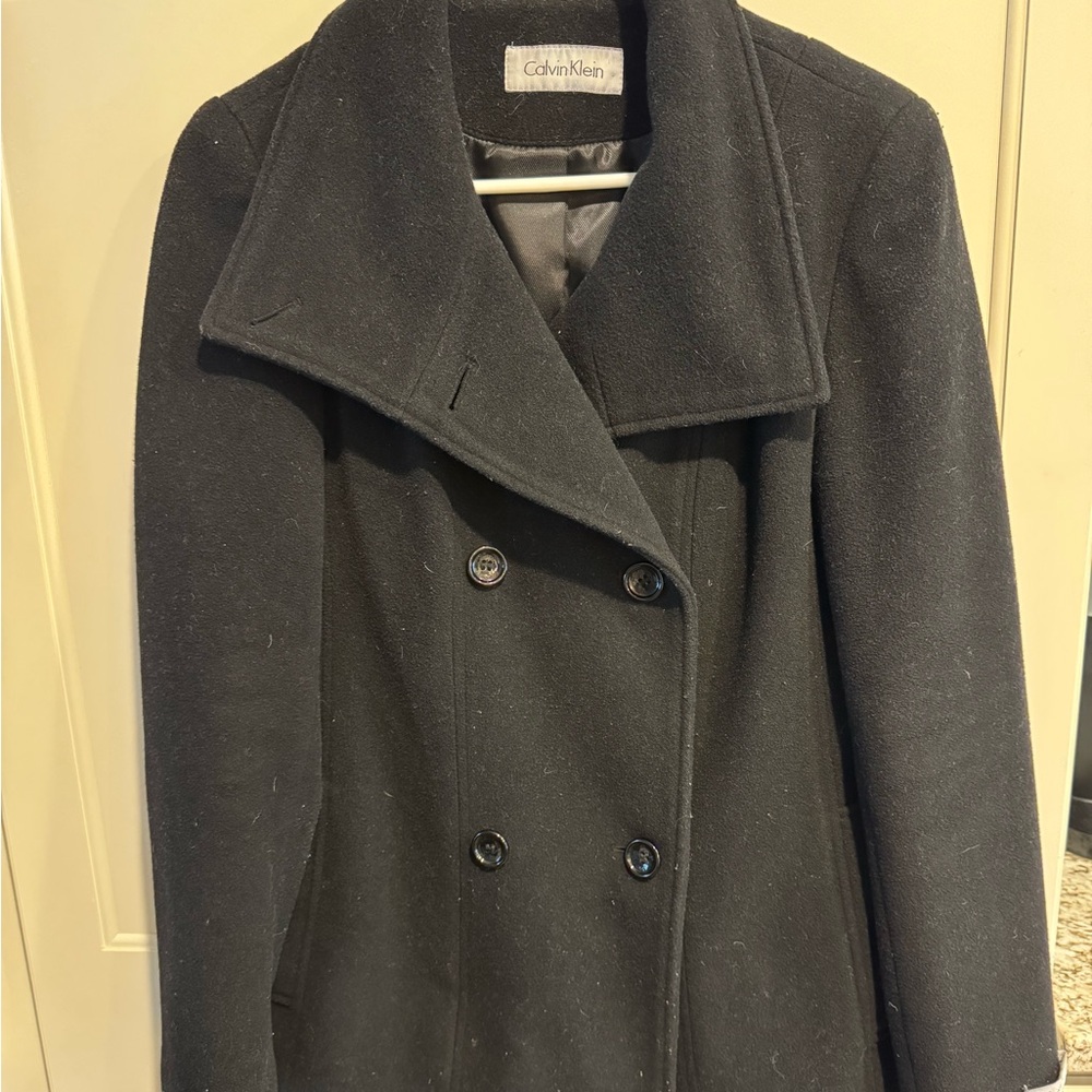 Calvin Klein Women's Elegant Black Peacoat